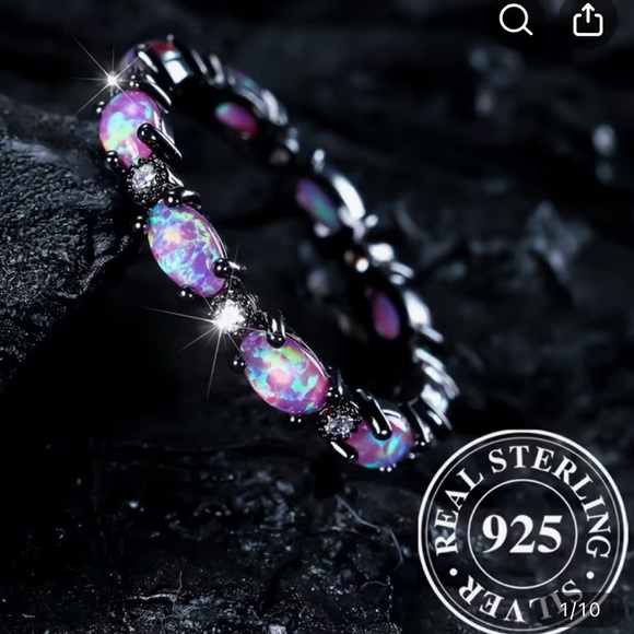 Jewelry - Sterling Black & Purple Opal Ring